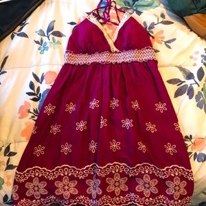 pink blouse with flowers